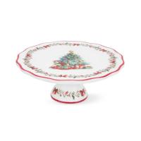Подставка для торта 20 см New year (фарфор) арт. 14196