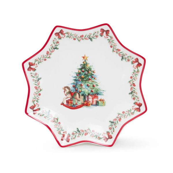 Блюдо фарфоровое 25 см New year арт. 14191